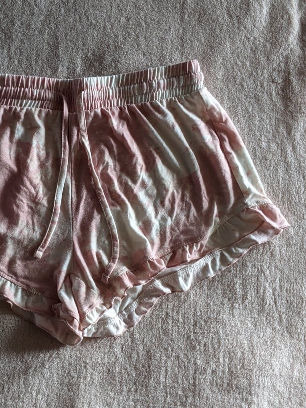 Rose + Vine Tie-die PJ shorts